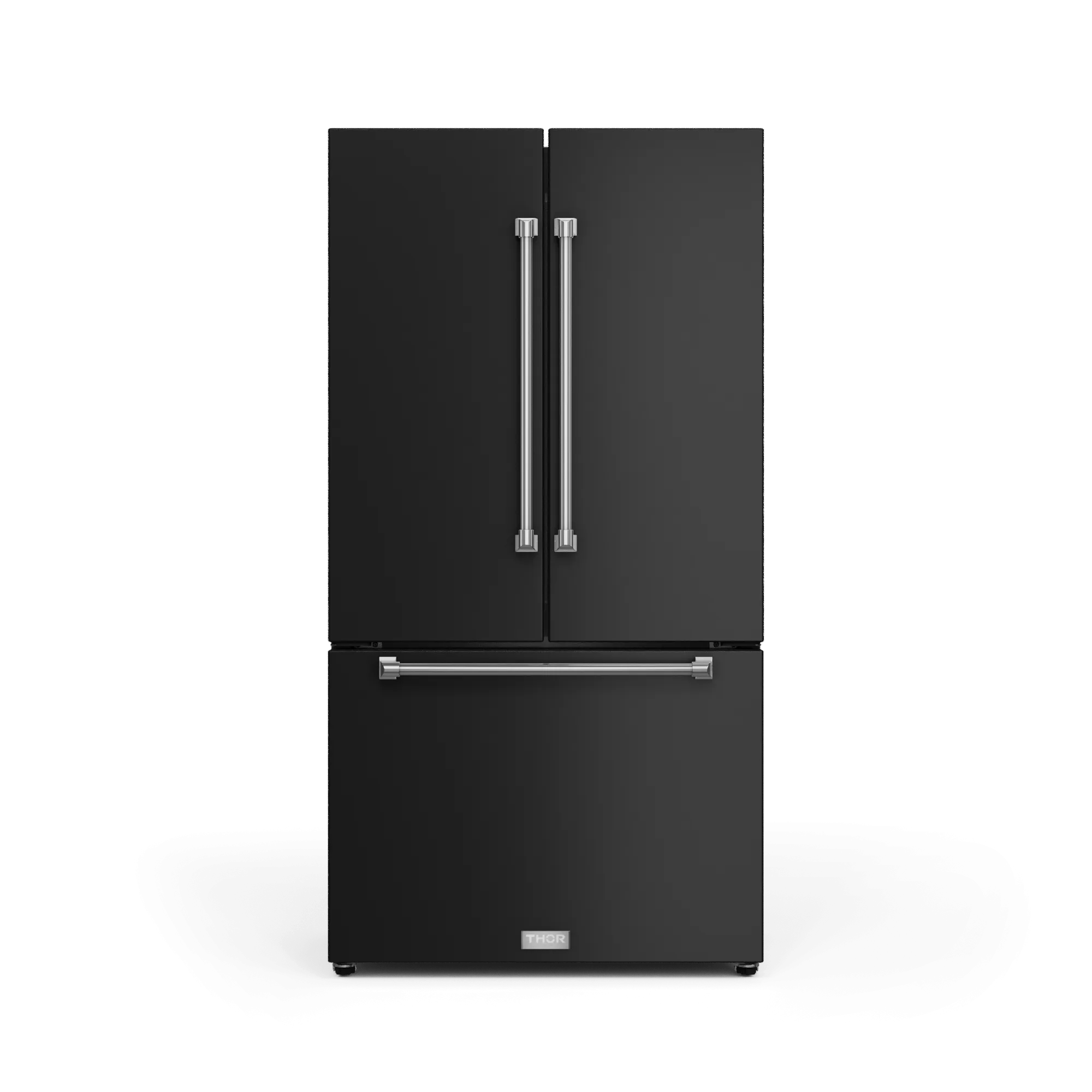 Thor Kitchen RF3621CTD00SS 36 Inch 20.3 Cu Ft French Door Counter Depth Refrigerator With Ice Maker In Black/Stainless Steel Gordon Ramsay Series - Rf3621Ctd00-Ss