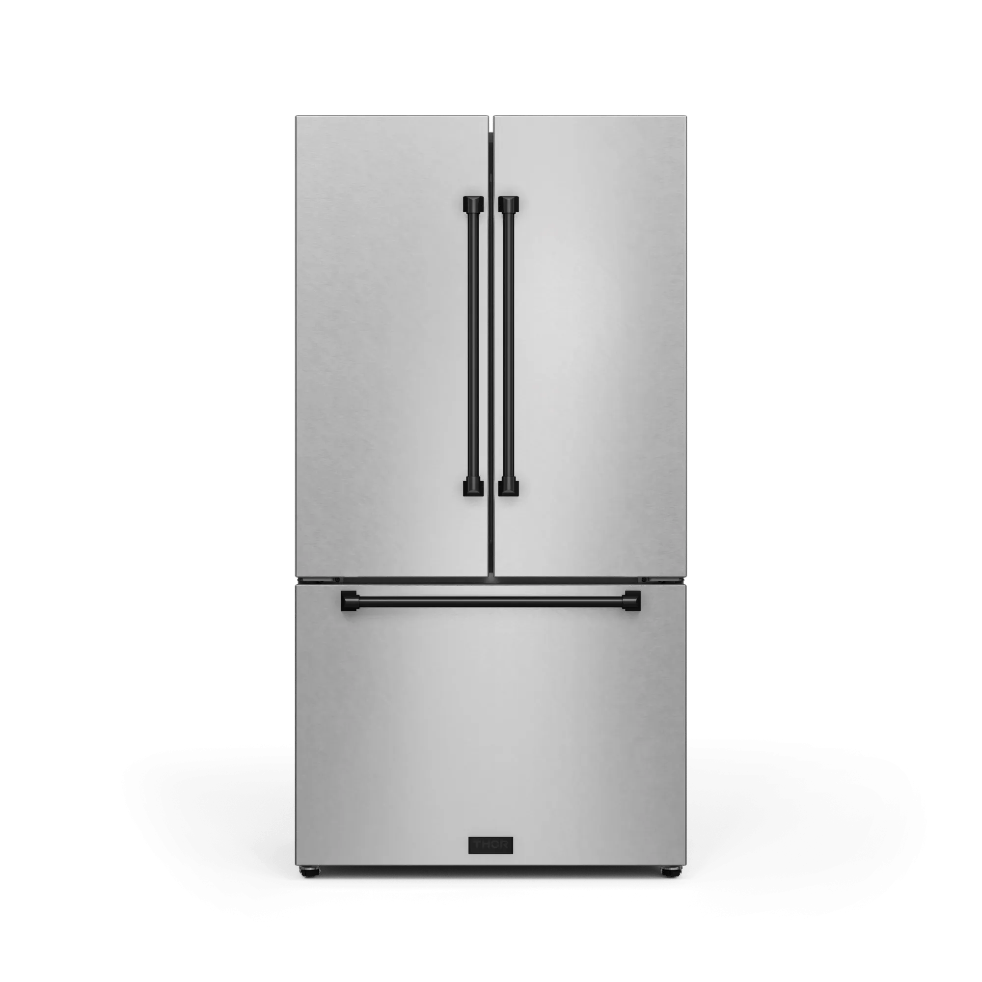 Thor Kitchen RF3621CTD99BLK 36 Inch 20.3 Cu Ft French Door Counter Depth Refrigerator With Ice Maker In Stainless Steel/Black Gordon Ramsay Series - Rf3621Ctd99-Blk