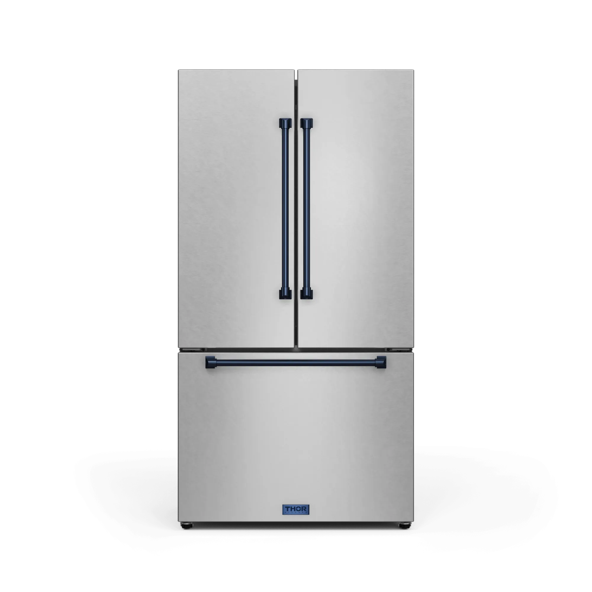 Thor Kitchen RF3621CTD99BLU 36 Inch 20.3 Cu Ft French Door Counter Depth Refrigerator With Ice Maker In Stainless Steel/Navy Blue Gordon Ramsay Series - Rf3621Ctd99-Blu