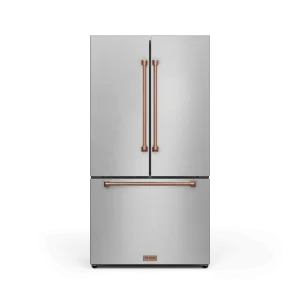 Thor Kitchen RF3621CTD99RSG 36 Inch 20.3 Cu Ft French Door Counter Depth Refrigerator With Ice Maker In Stainless Steel/Rose Gold Gordon Ramsay Series - Rf3621Ctd99-Rsg