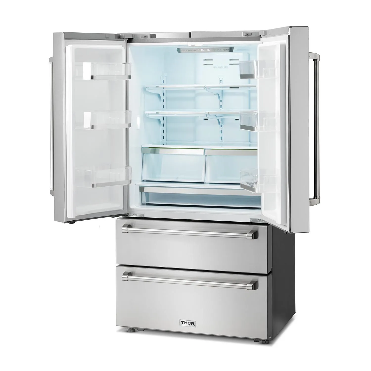 Thor Kitchen TRF3602 36 Inch Professional French Door Refrigerator With Freezer Drawers