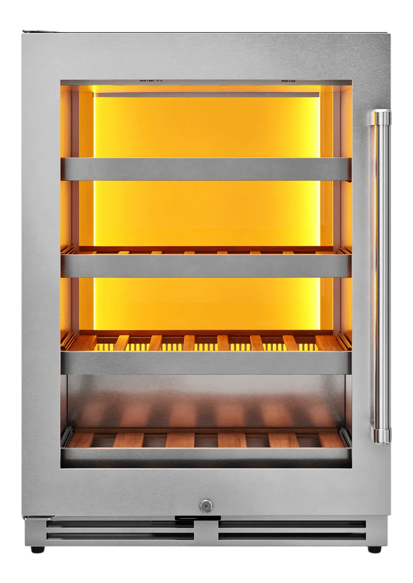 Thor Kitchen TWC24ULLH Thor Kitchen 24-Inch Single Zone Wine Cooler. Left Swing. 45 Wine Bottle Capacity - Model Twc24Ul-Lh