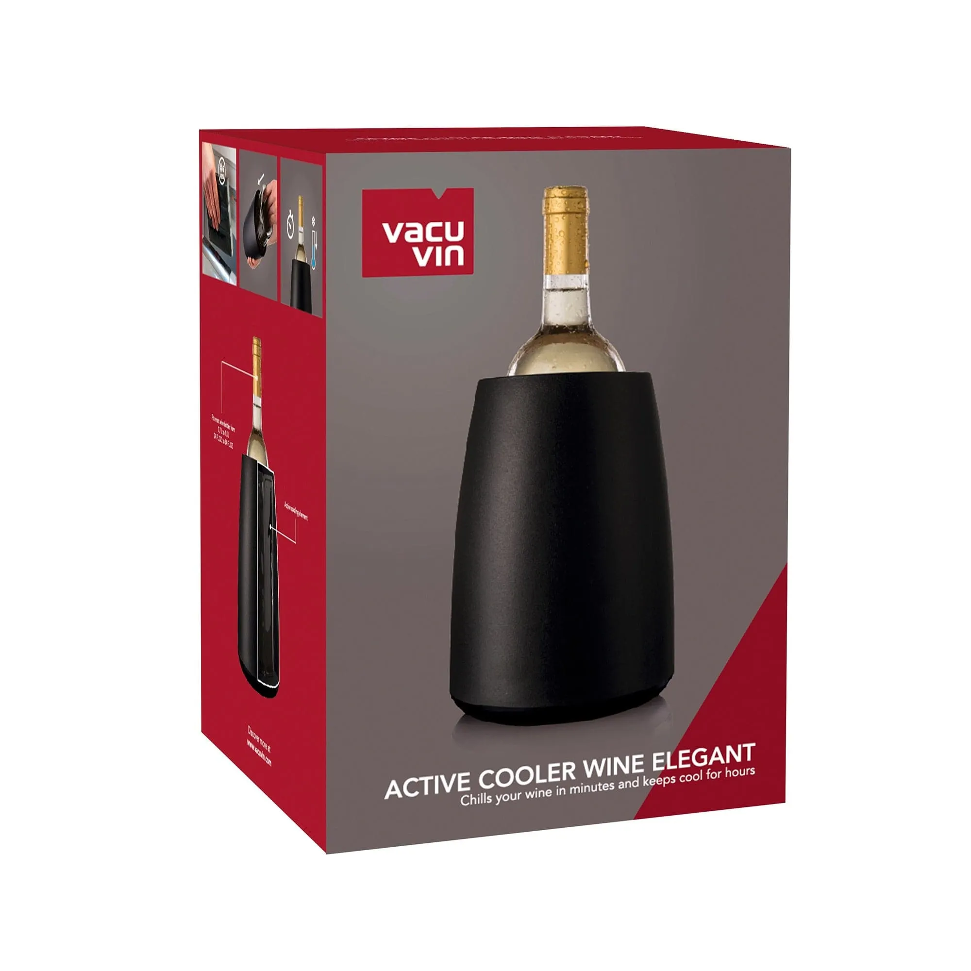 Vacu Vin Active Cooler Wine Elegant. Black