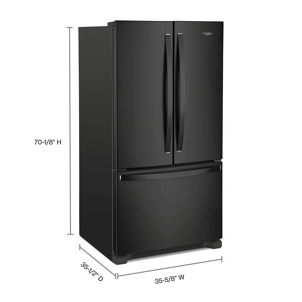 Whirlpool WRFF3036RB Whirlpool Full-Depth French Door Bottom Mount Refrigerator