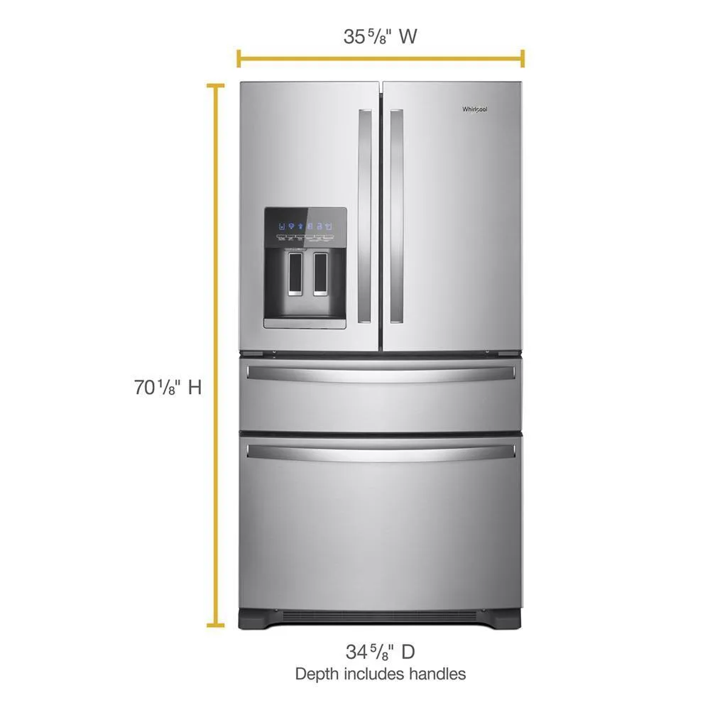 Whirlpool WRMF3636RZ Whirlpool 36-Inch Wide French Door Bottom Mount Refrigerator