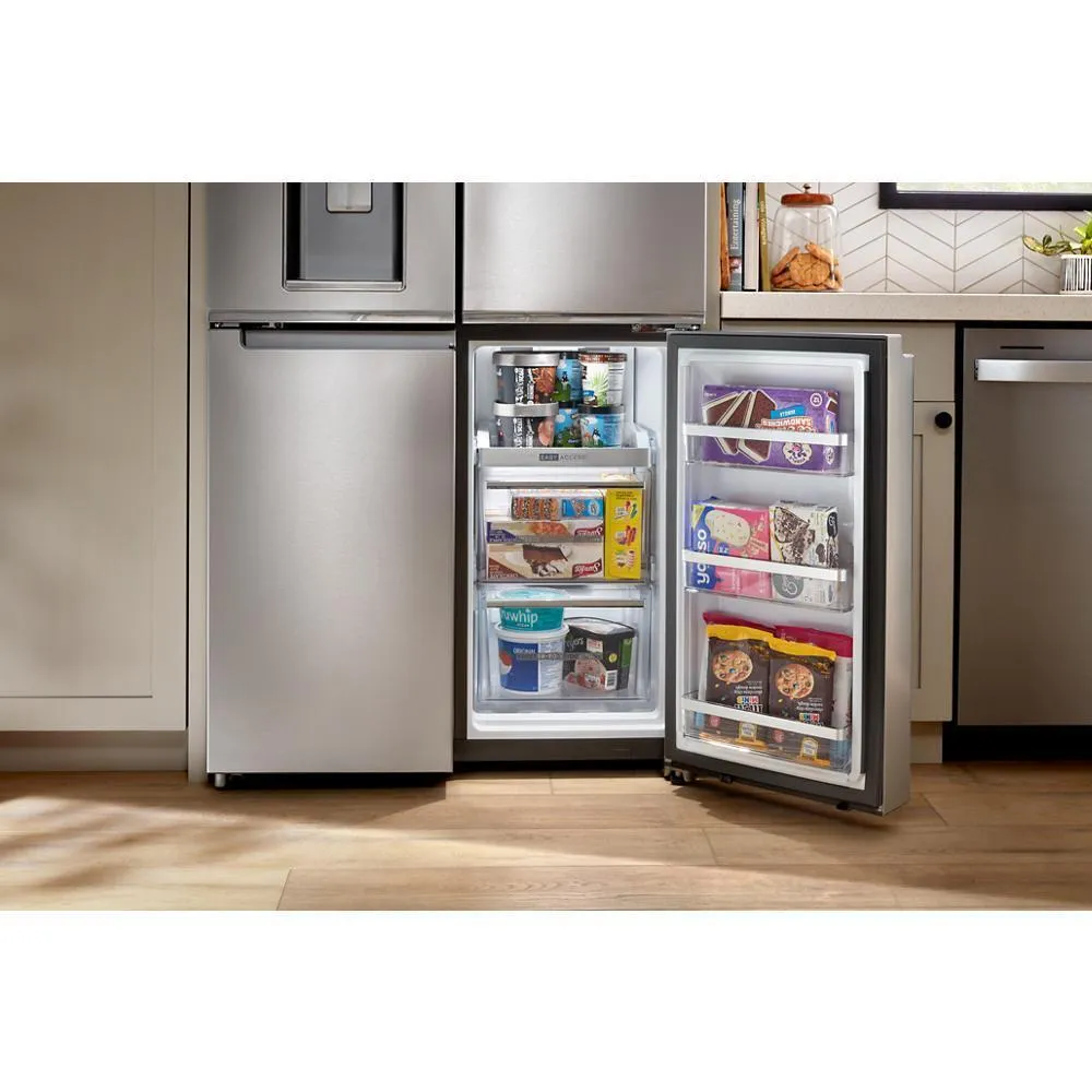 Whirlpool WRQC7836RZ 36-Inch Counter Depth 4 Door Refrigerator With Ice Maker In Door
