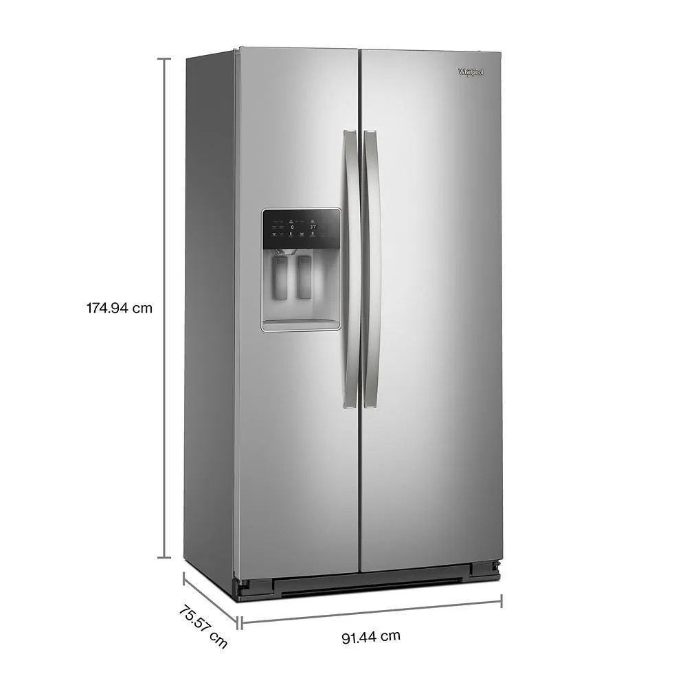 Whirlpool WRSC5536RZ 36-Inch Wide Side-By-Side Refrigerator - 21 Cu. Ft.
