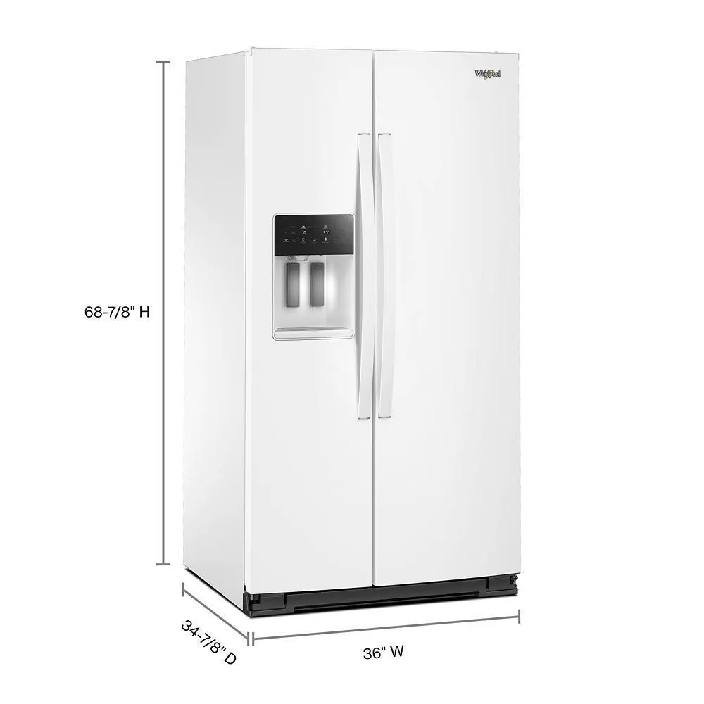 Whirlpool WRSF5536RW 36-Inch Wide Side-By-Side Refrigerator - 28 Cu. Ft.