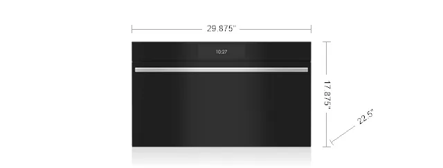 Wolf CSOP3050CMBT 30 M Series Contemporary Convection Steam Oven - Plumbed