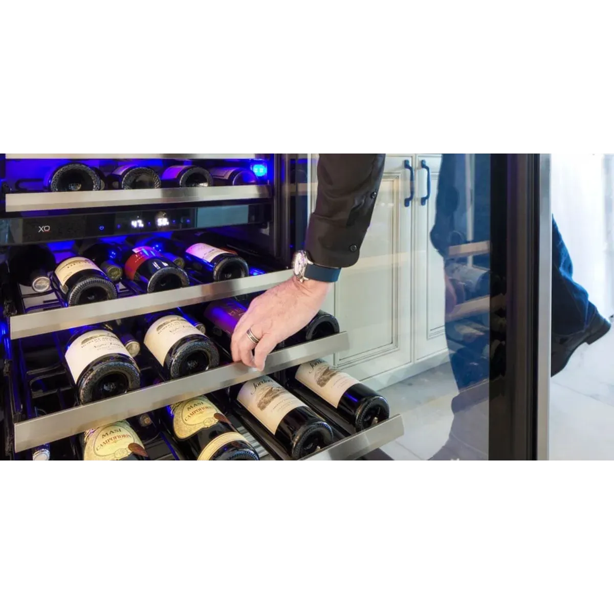 Xo Appliance XOU15WGBSR Wine Cooler 15 Black Stainless Rh