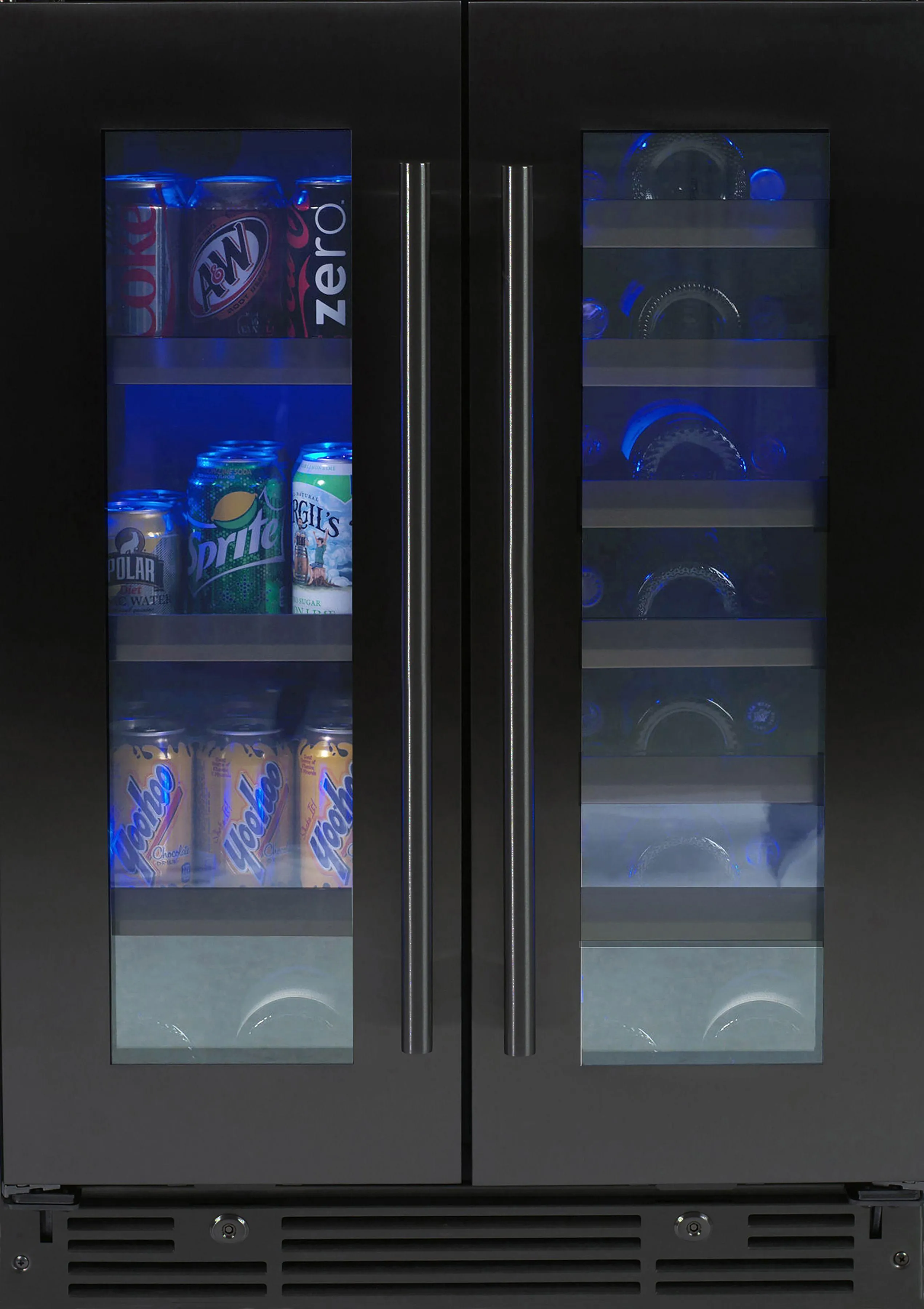 Xo Appliance XOU24BWDDGBS Bev/Wine Double Door 24 Black Stainless