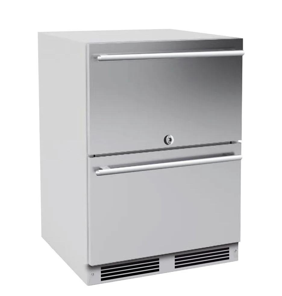 Xo Appliance XOU24ORDS Outdoor Refrigerated Drawers 24 Solid Ss Drawer Front
