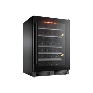Xo Appliance XOU24WDZGBL Dual Zone Wine 24 Black Glass Lh