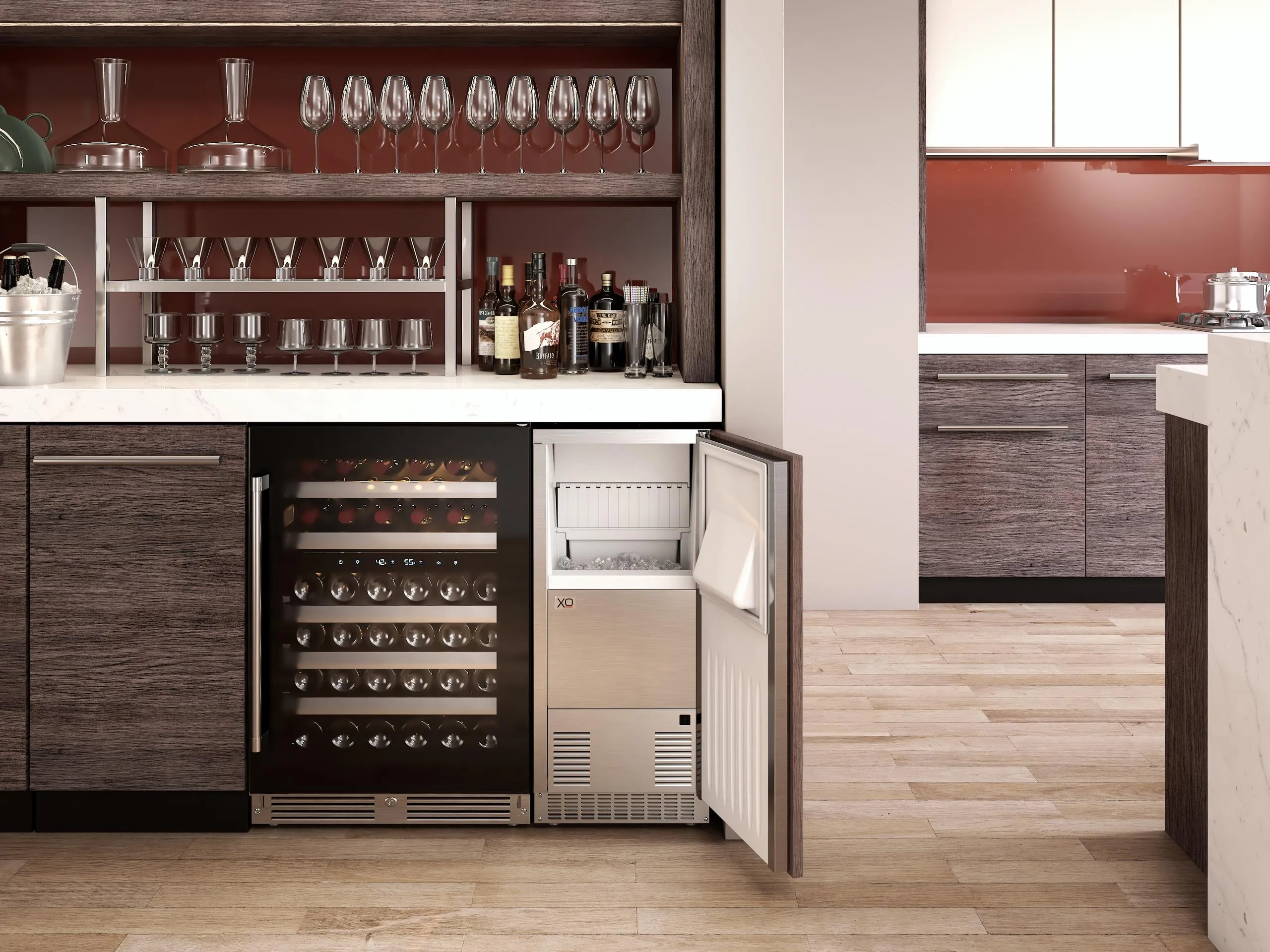 Xo Appliance XOU24WDZGBR Dual Zone Wine 24 Black Glass Rh