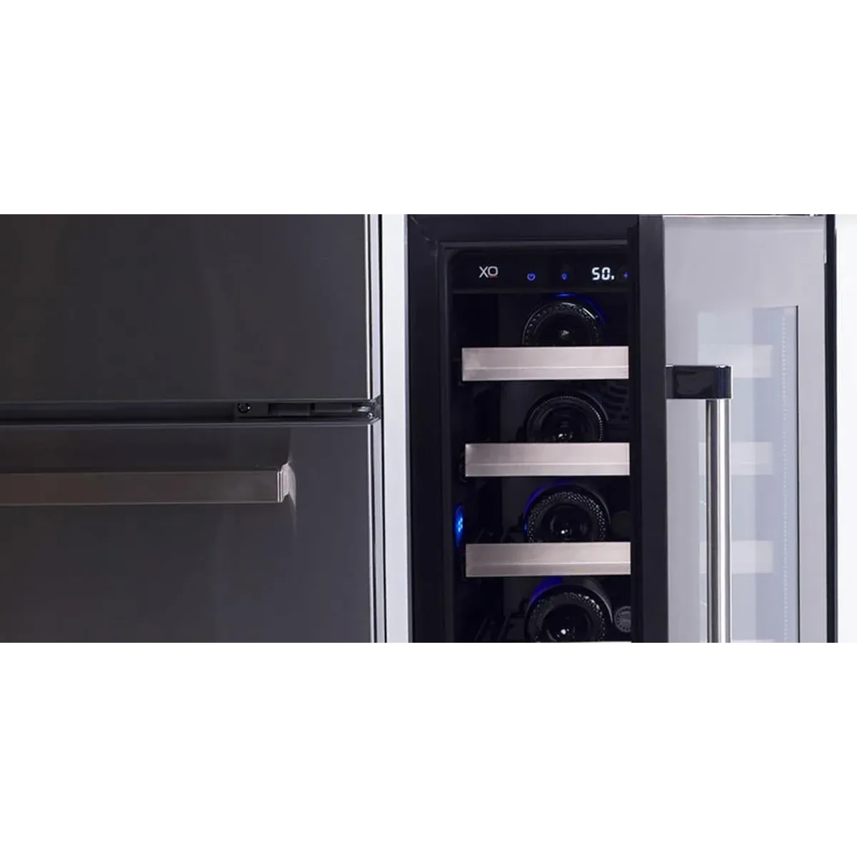 Xo Appliance XOU24WDZGBSR Dual Zone Wine 24 Black Stainless Rh