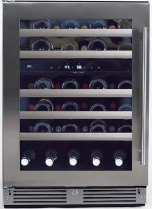 Xo Appliance XOU24WDZGSL 24In Wine Cellar 2 Zone Ss Glass Lh