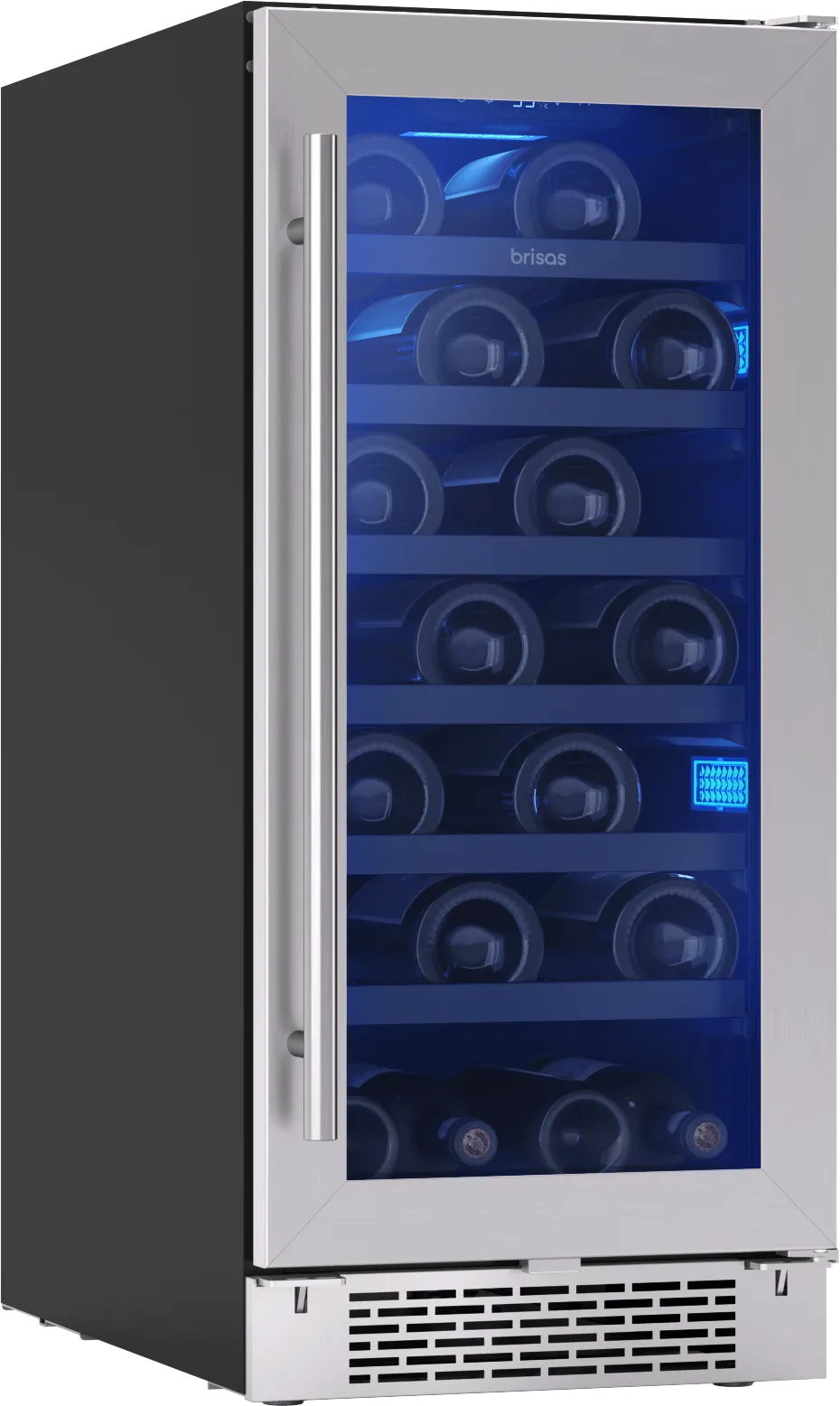 Zephyr BWN15C01AG Brisas Wine Cooler. 15In Uc. Ss Gls. Rvs Dr. 1Z