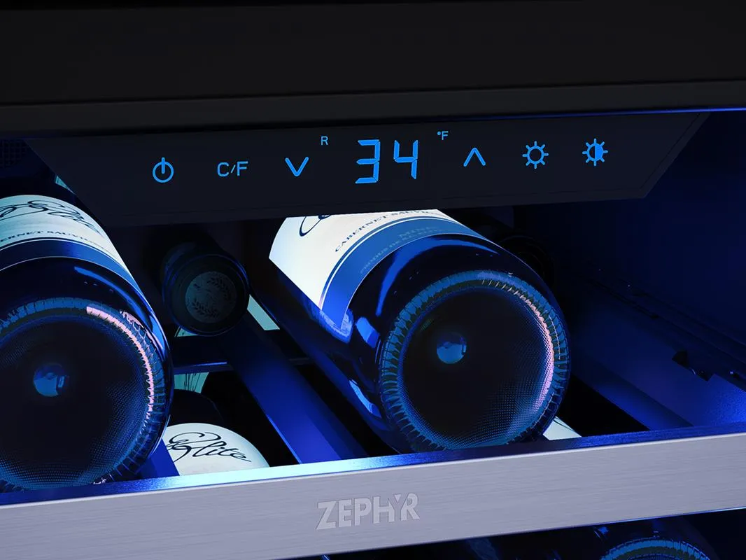 Zephyr PRW15C01CG 15 Single Zone Wine Cooler
