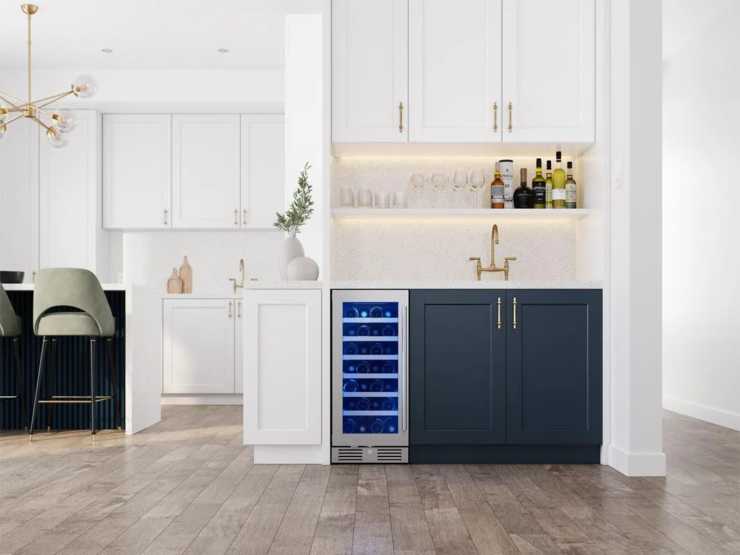 Zephyr PRW15C01CG 15 Single Zone Wine Cooler