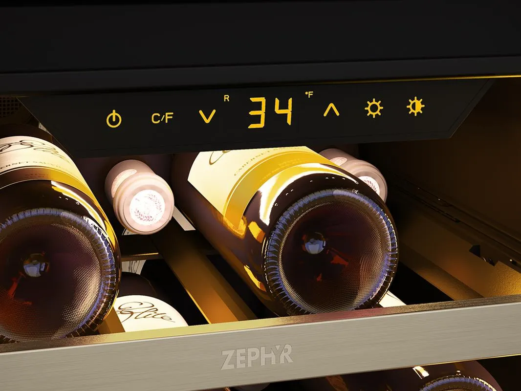 Zephyr PRW15C01CG 15 Single Zone Wine Cooler