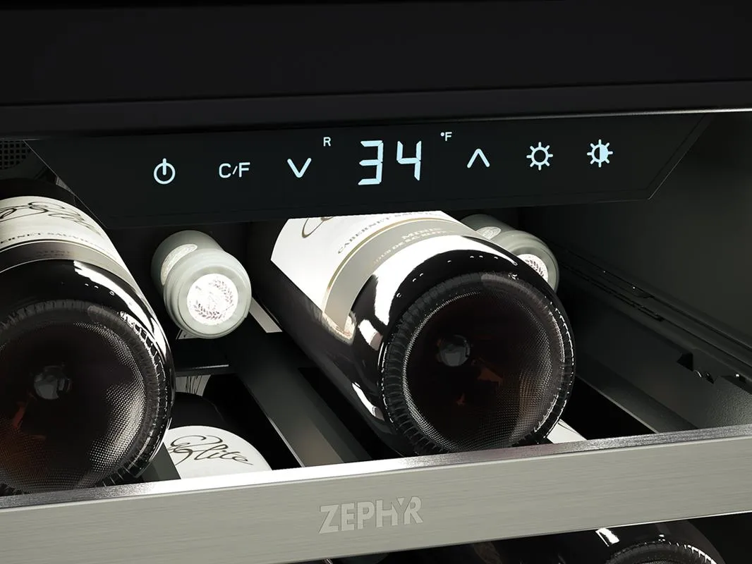 Zephyr PRW15C01CG 15 Single Zone Wine Cooler