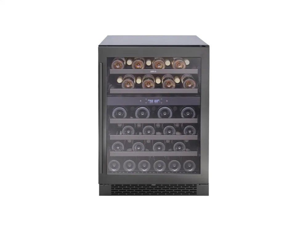Zephyr PRW24C02BBSG 24 Black Stainless Dual Zone Wine Cooler
