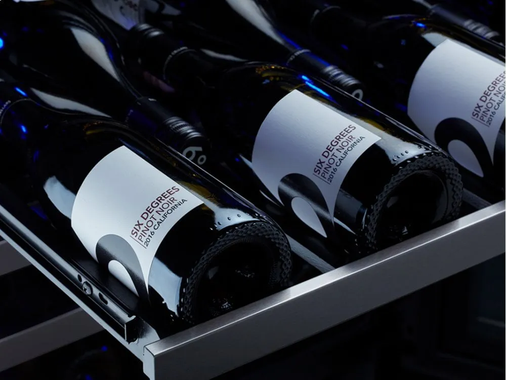 Zephyr PRW24C02BBSG 24 Black Stainless Dual Zone Wine Cooler
