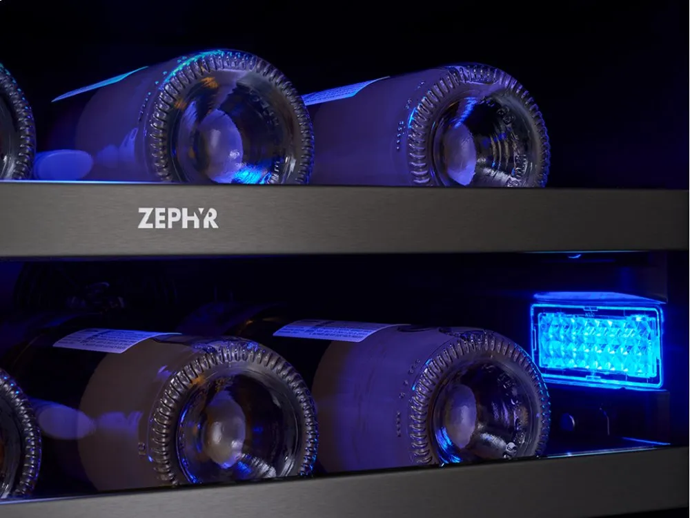 Zephyr PRW24C02BBSG 24 Black Stainless Dual Zone Wine Cooler