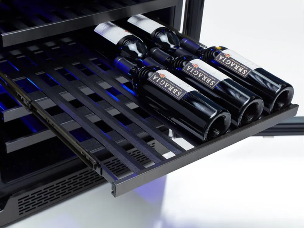 Zephyr PRW24C02BBSG 24 Black Stainless Dual Zone Wine Cooler