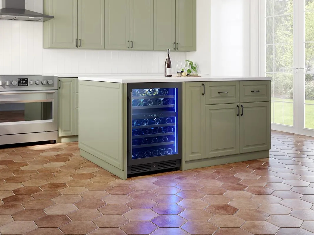 Zephyr PRW24C02CBSG 24 Black Stainless Dual Zone Wine Cooler