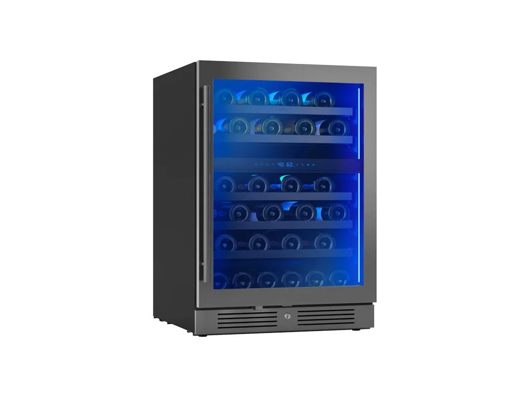 Zephyr PRW24C02CBSG 24 Black Stainless Dual Zone Wine Cooler