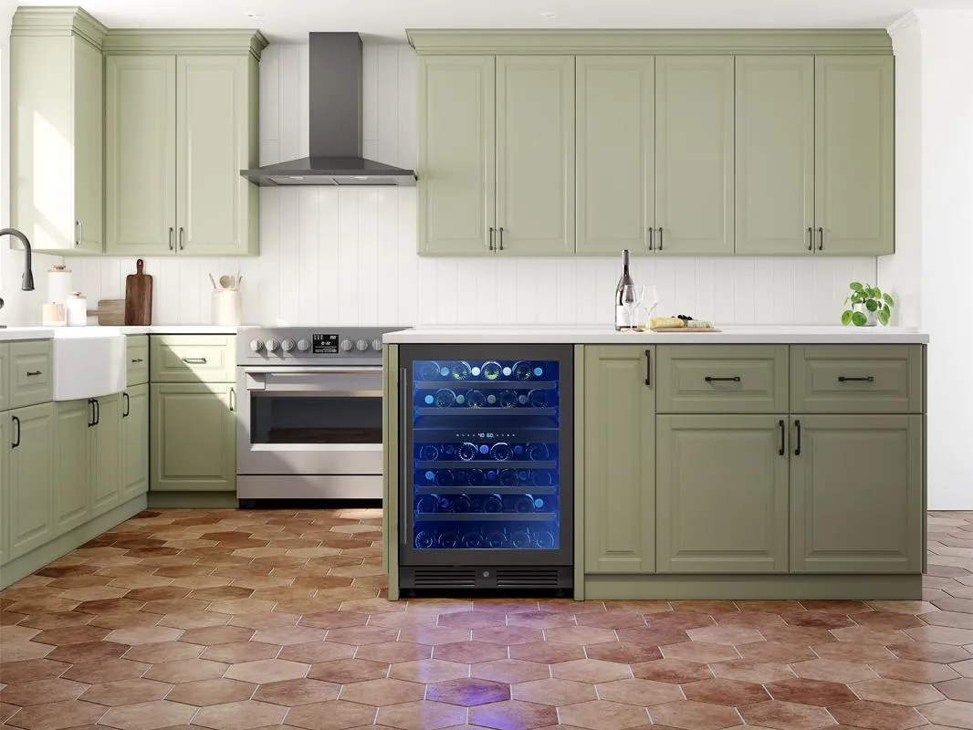 Zephyr PRW24C02CBSG 24 Black Stainless Dual Zone Wine Cooler
