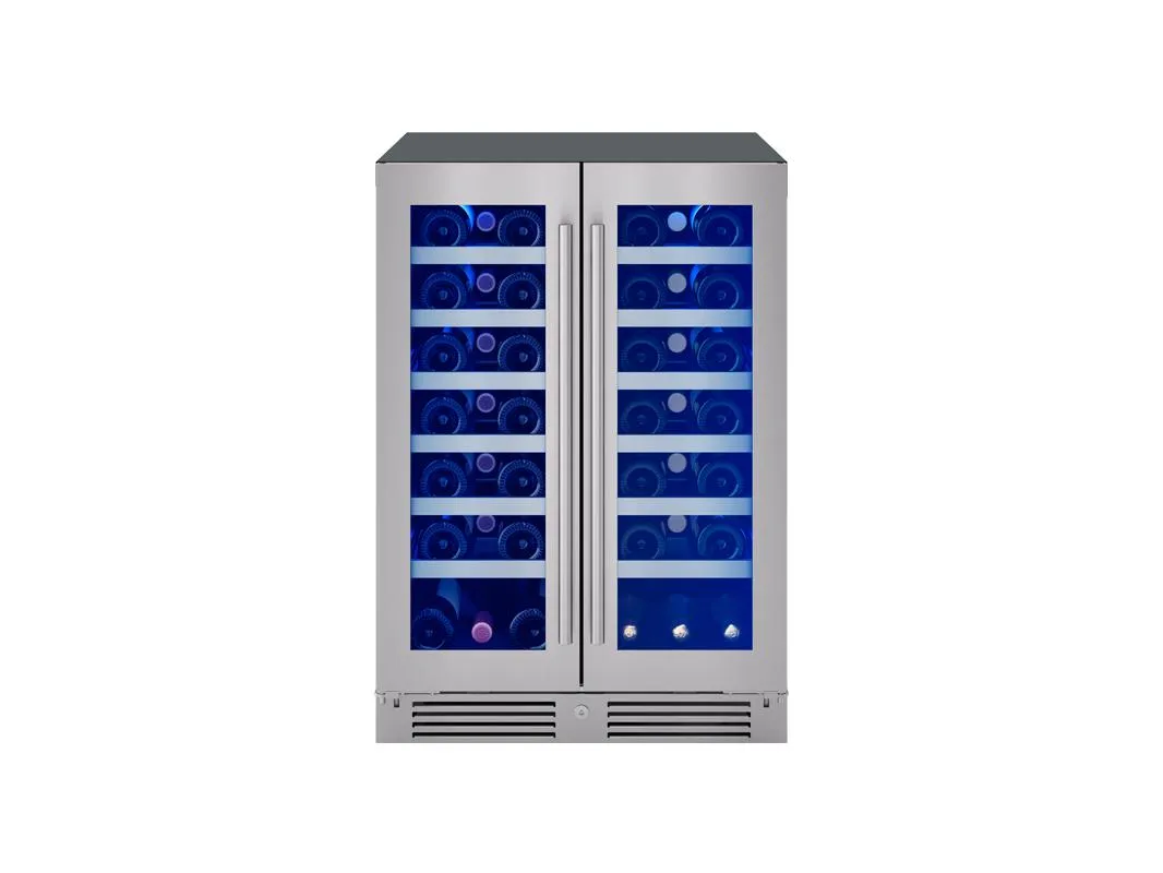 Zephyr PRW24C32CG 24 French Door Dual Zone Wine Cooler