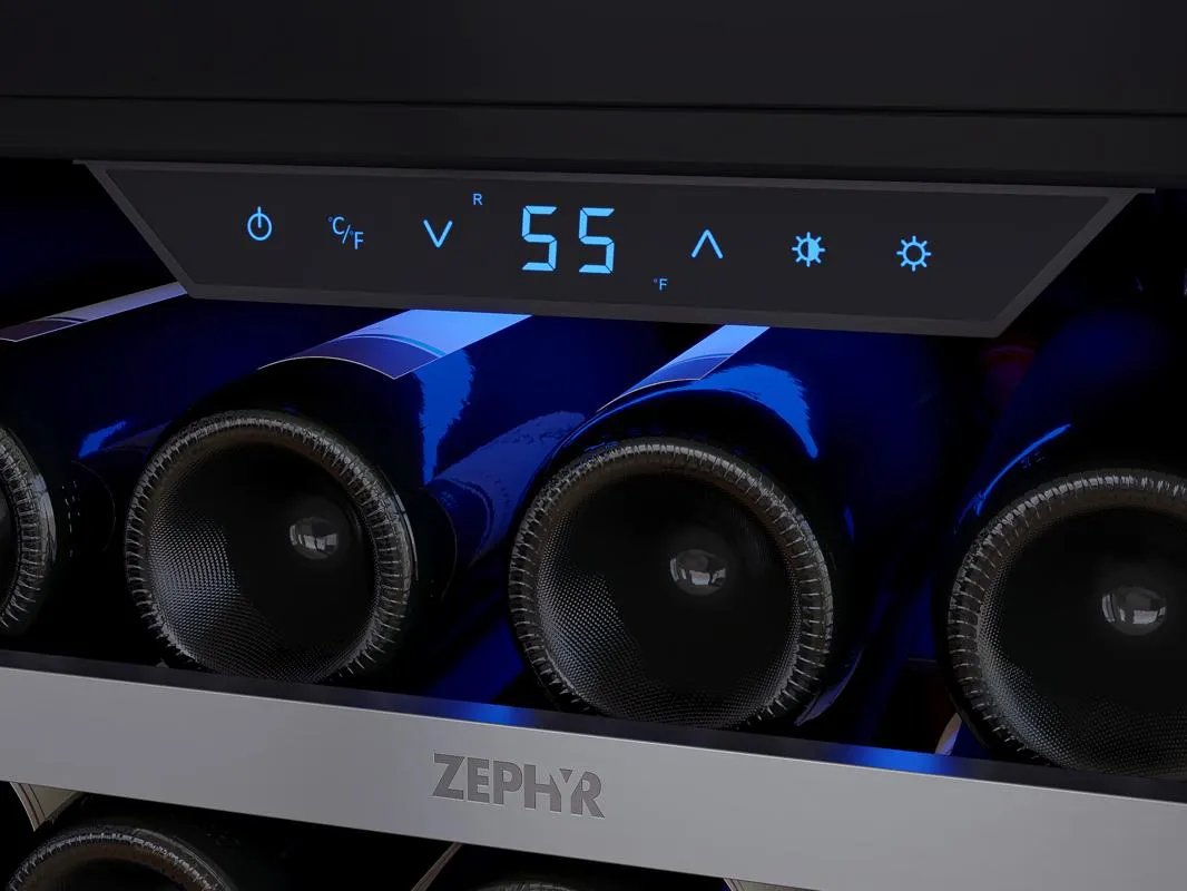 Zephyr PRW24F01CG 24 Full Size Single Zone Wine Cooler