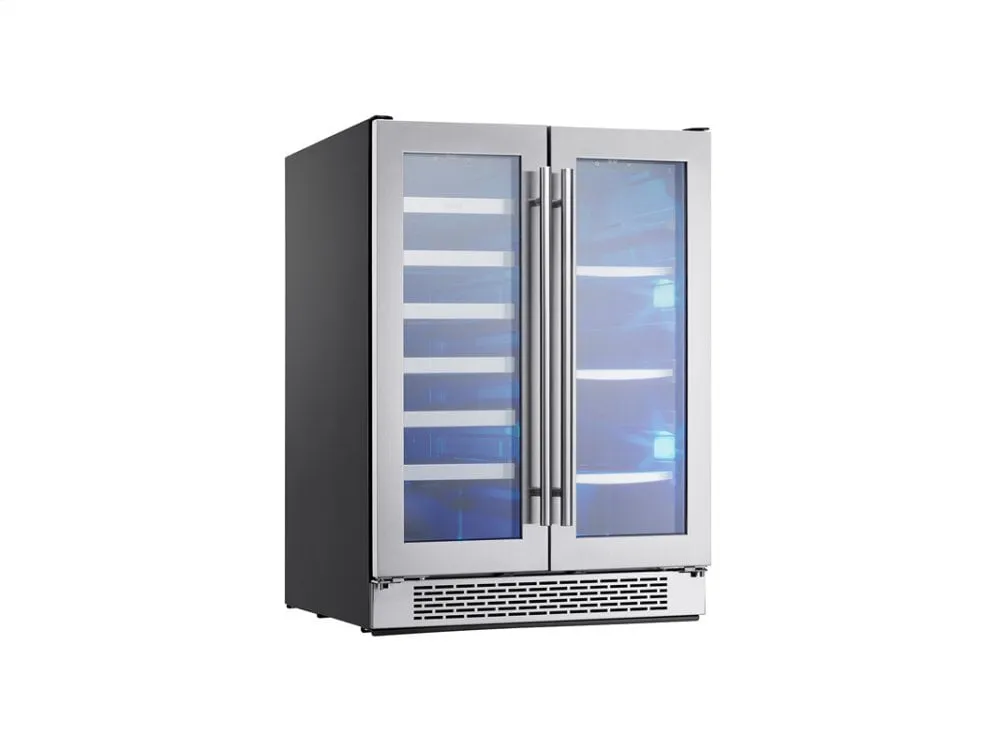 Zephyr PRWB24C32AG 24 Dual Zone French Door Wine & Beverage Cooler