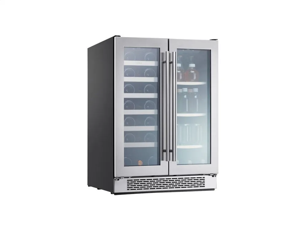 Zephyr PRWB24C32AG 24 Dual Zone French Door Wine & Beverage Cooler