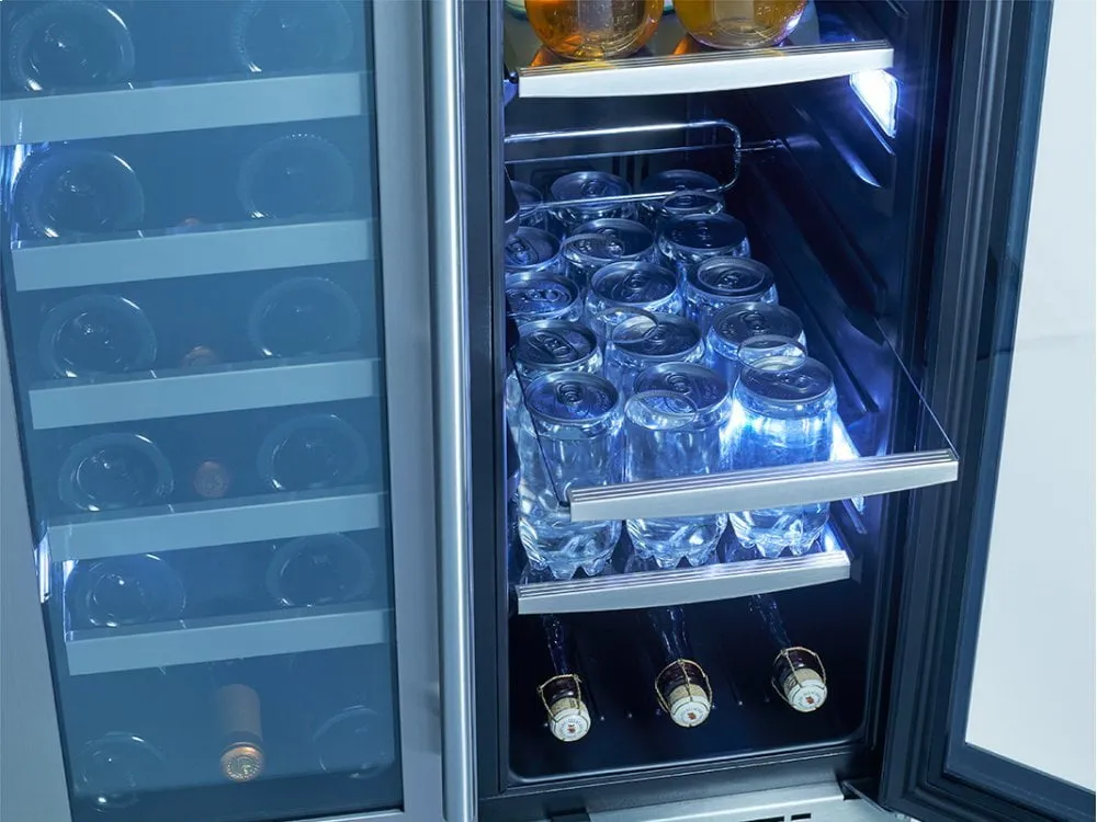 Zephyr PRWB24C32AG 24 Dual Zone French Door Wine & Beverage Cooler