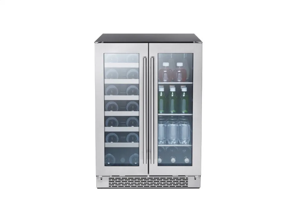 Zephyr PRWB24C32BG 24 French Door Dual Zone Wine & Beverage Cooler